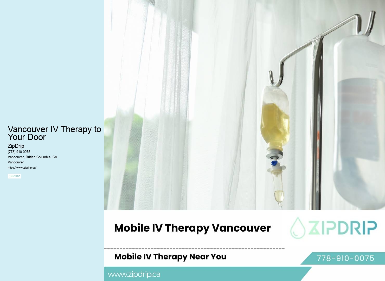 Vancouver IV Therapy to Your Door IV Therapy for Recovery