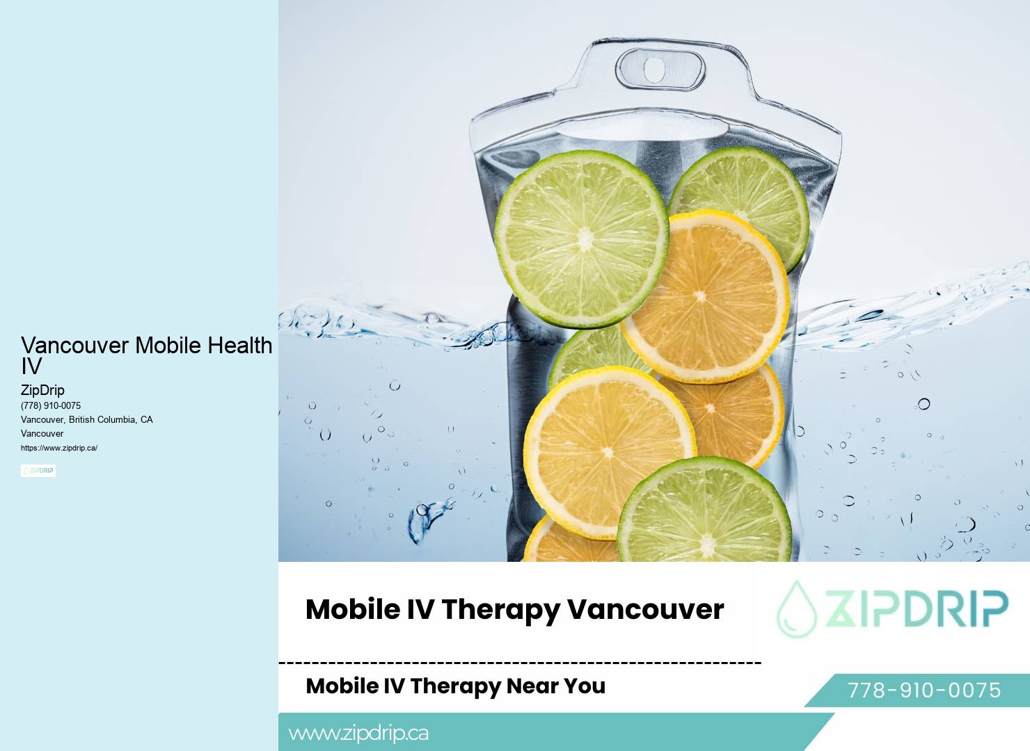 Mobile IV Hydration Treatment Vancouver Mobile Health IV