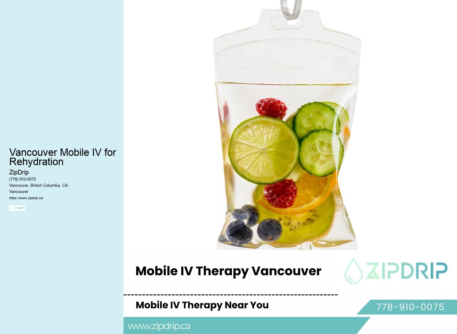 Fast IV Therapy Vancouver Mobile IV for Rehydration