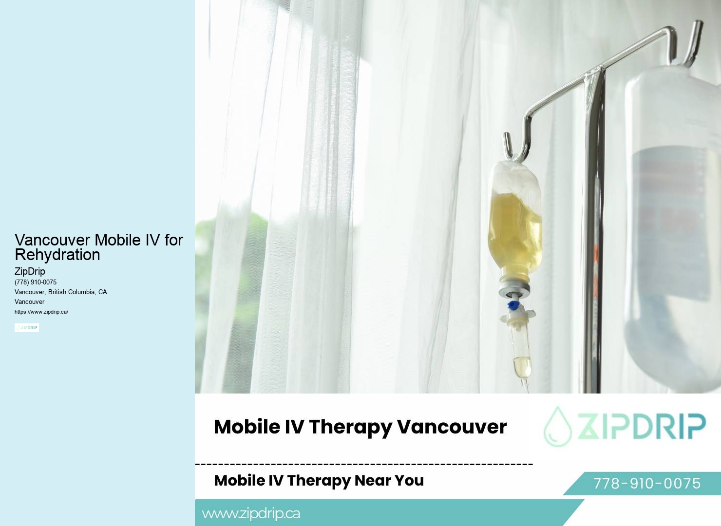 Mobile IV Drip Services Vancouver Mobile IV for Rehydration