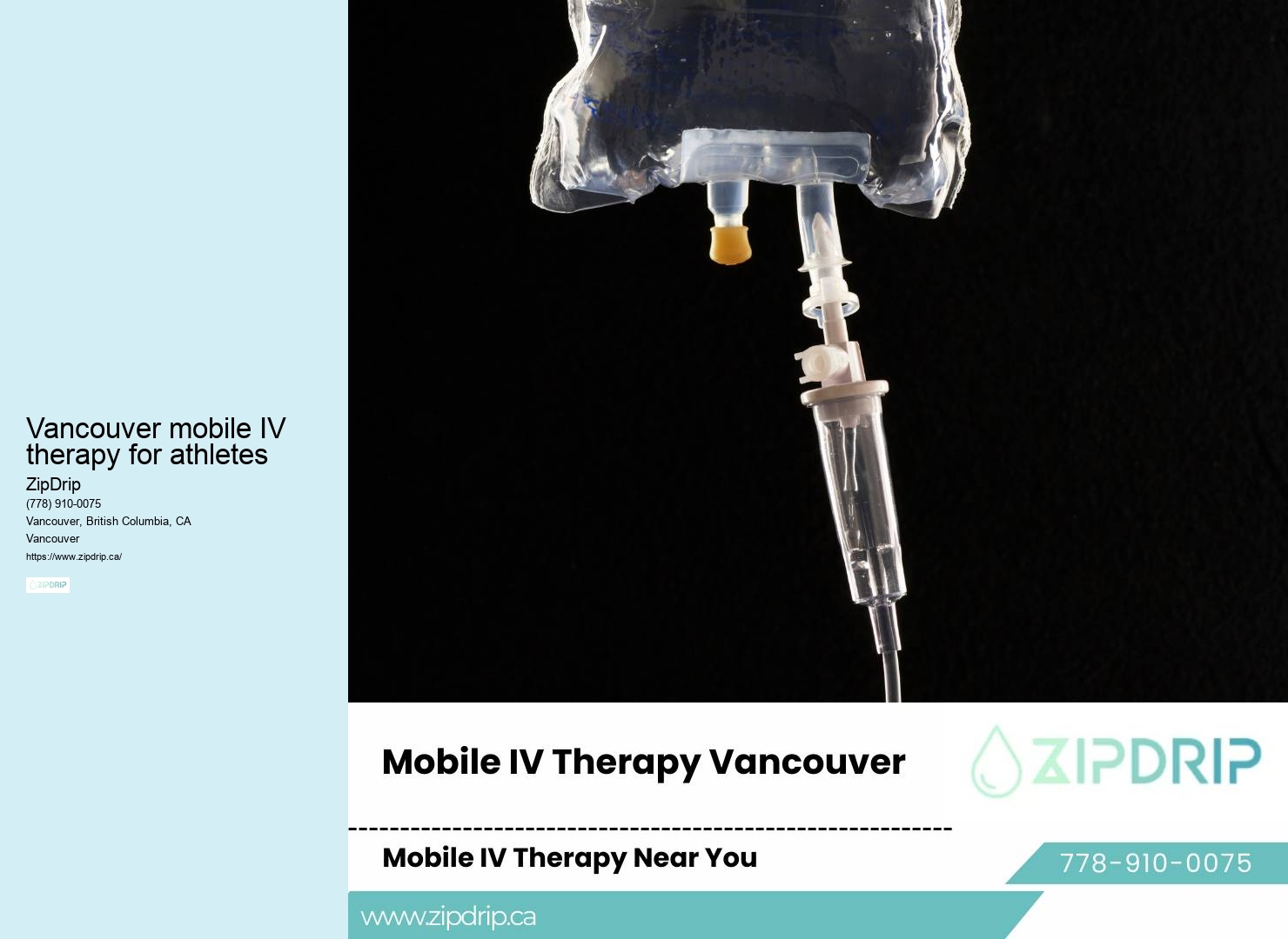 Detoxification IV Therapy Vancouver mobile IV therapy for athletes