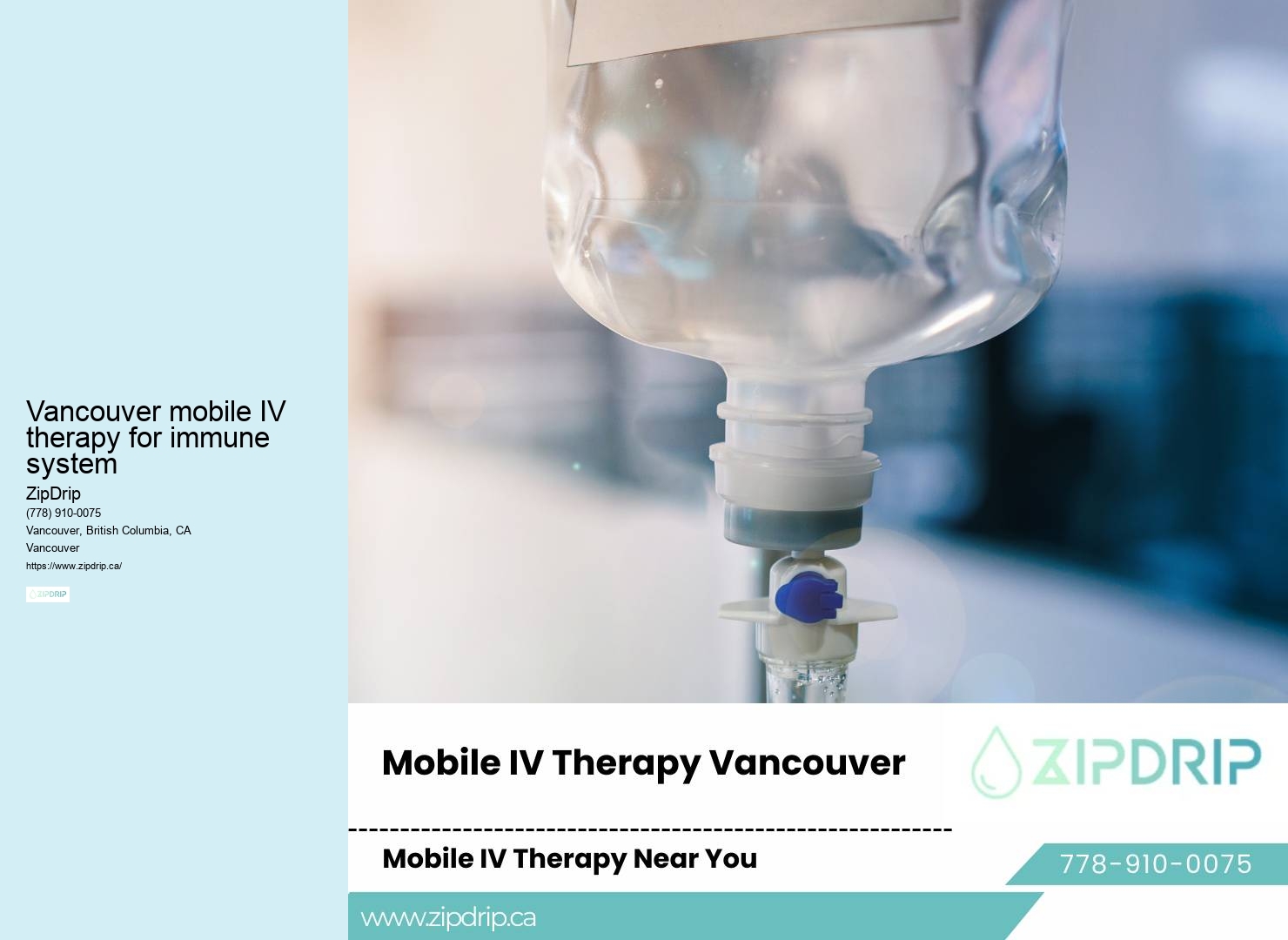 Mobile IV Wellness Vancouver mobile IV therapy for immune system