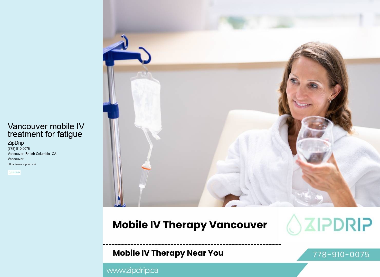 Vancouver mobile IV treatment for fatigue At-Home Hydration IV