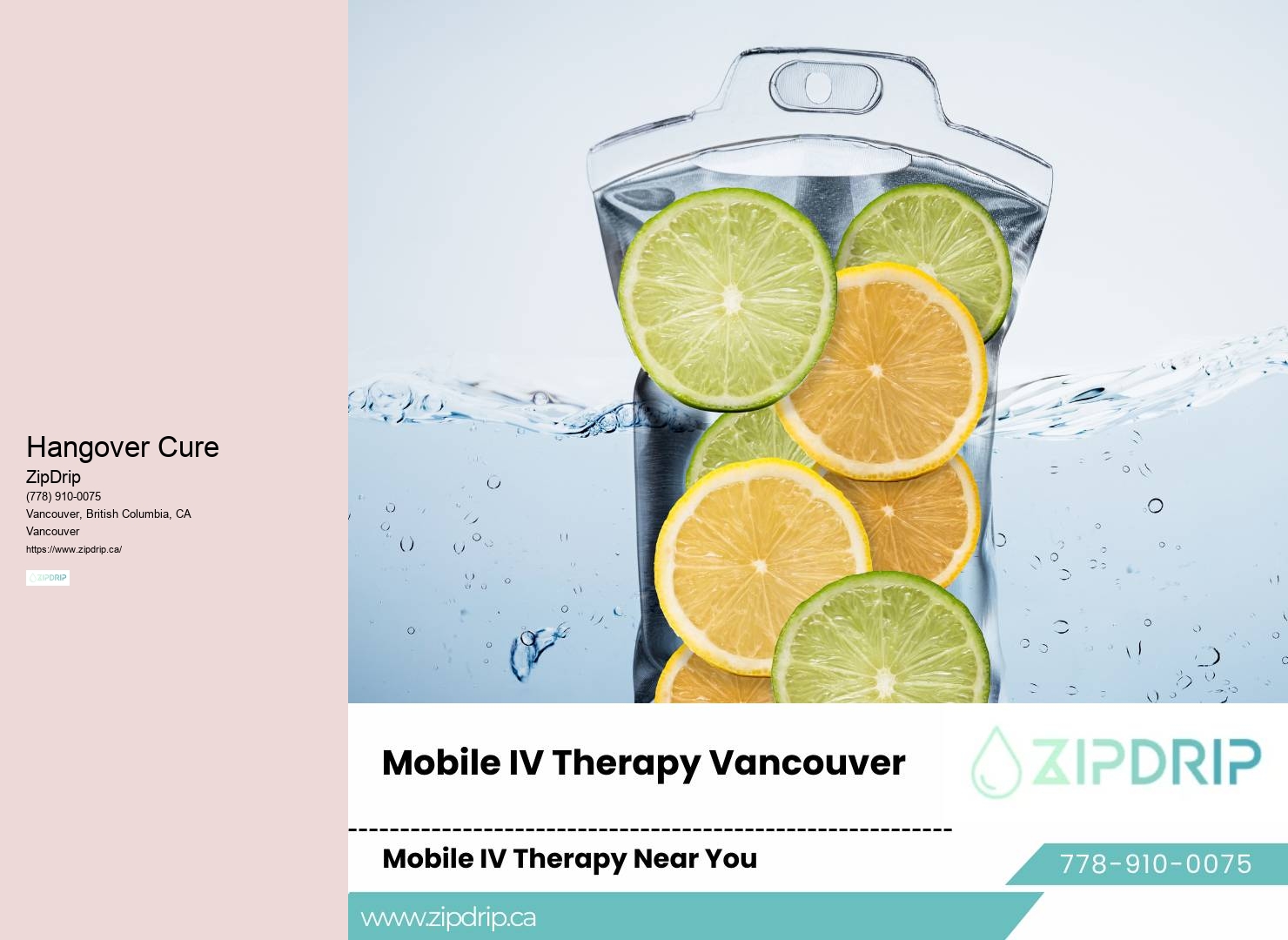 IV Therapy for Hangover Detox Vancouver