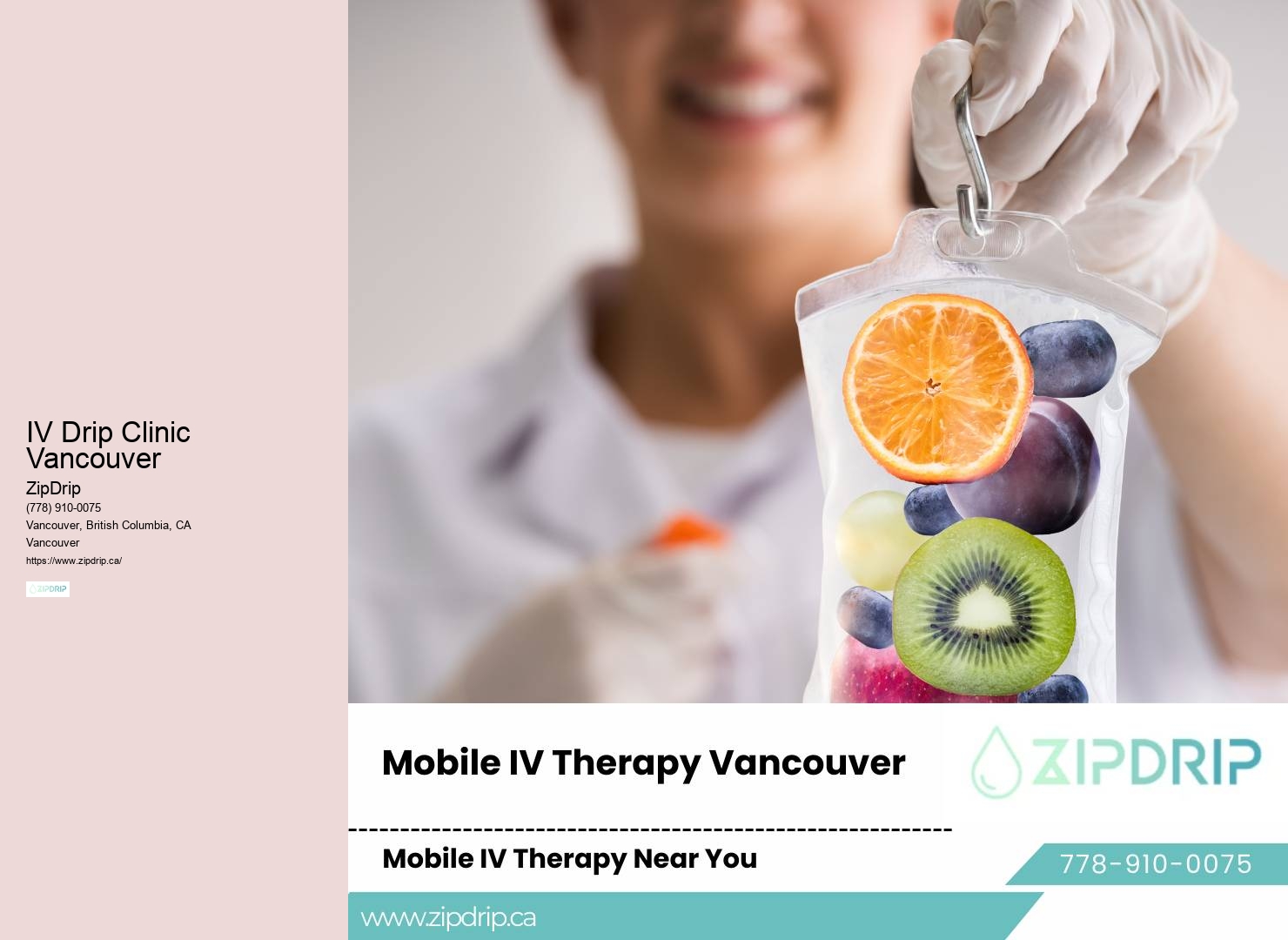 IV Therapy for Health and Wellness Vancouver