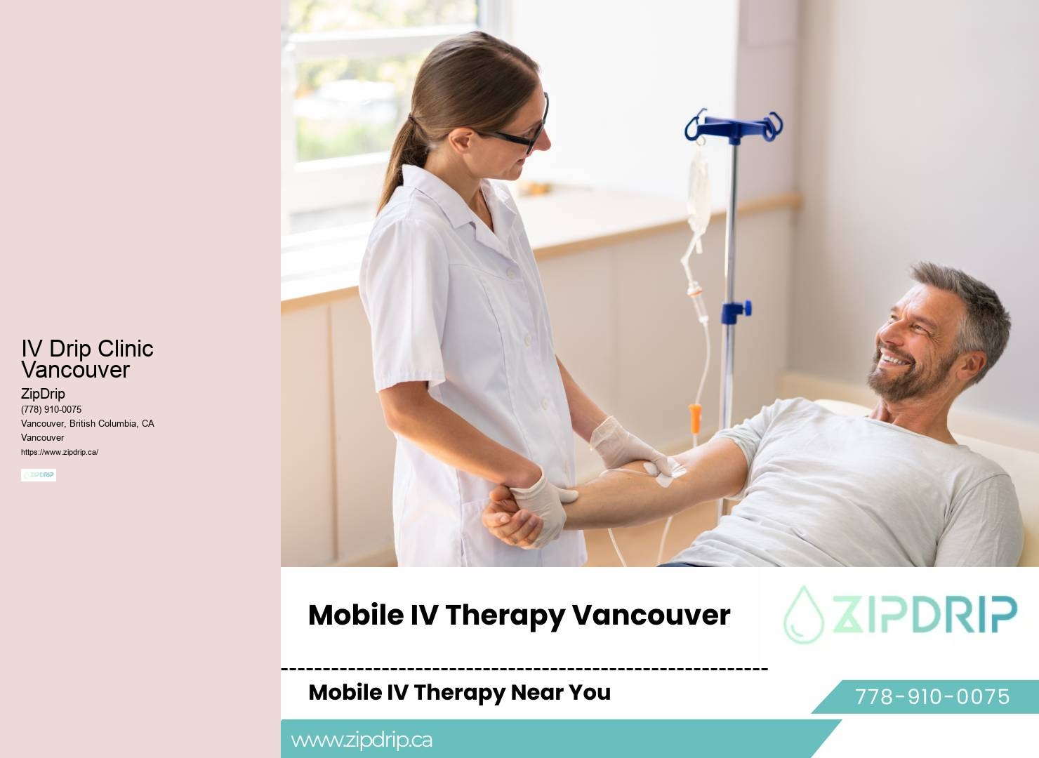 Mobile IV Nutrient Therapy Vancouver