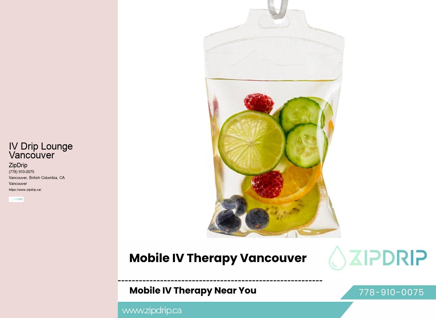 IV Therapy for Hangover Dehydration Vancouver