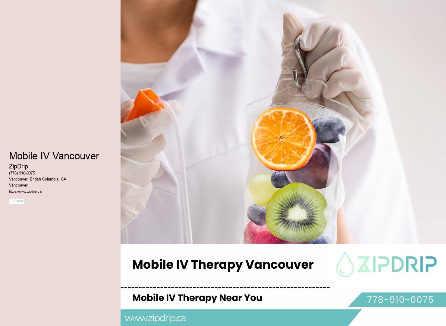 IV Therapy for Dehydration Vancouver