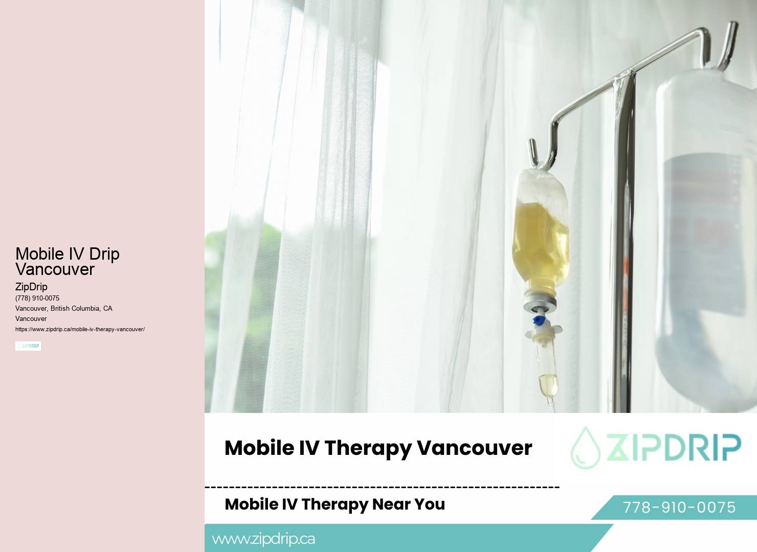 Mobile IV Drip Vancouver mobile IV therapy benefits