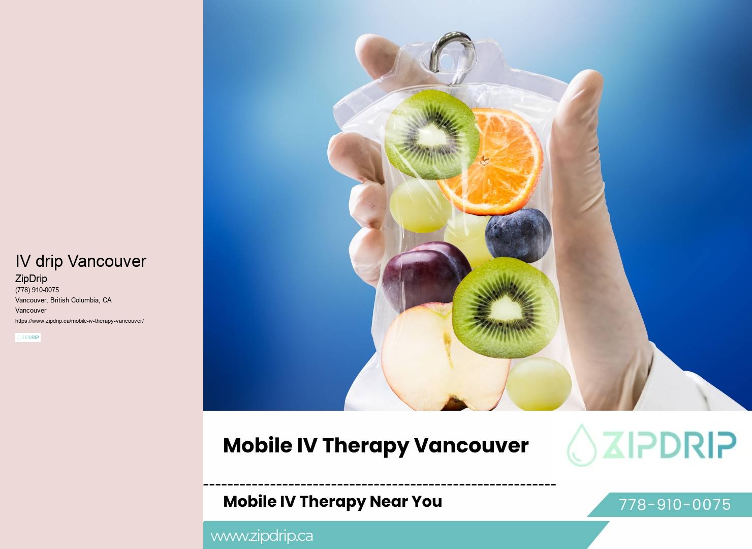 Mobile IV therapy in Vancouver