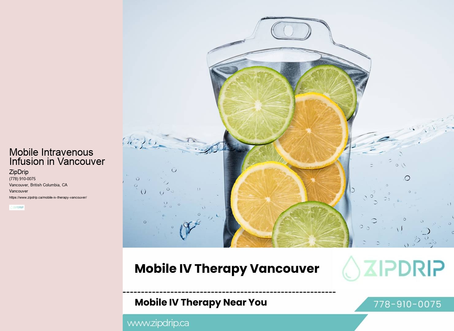 Vancouver IV hydration drip therapy