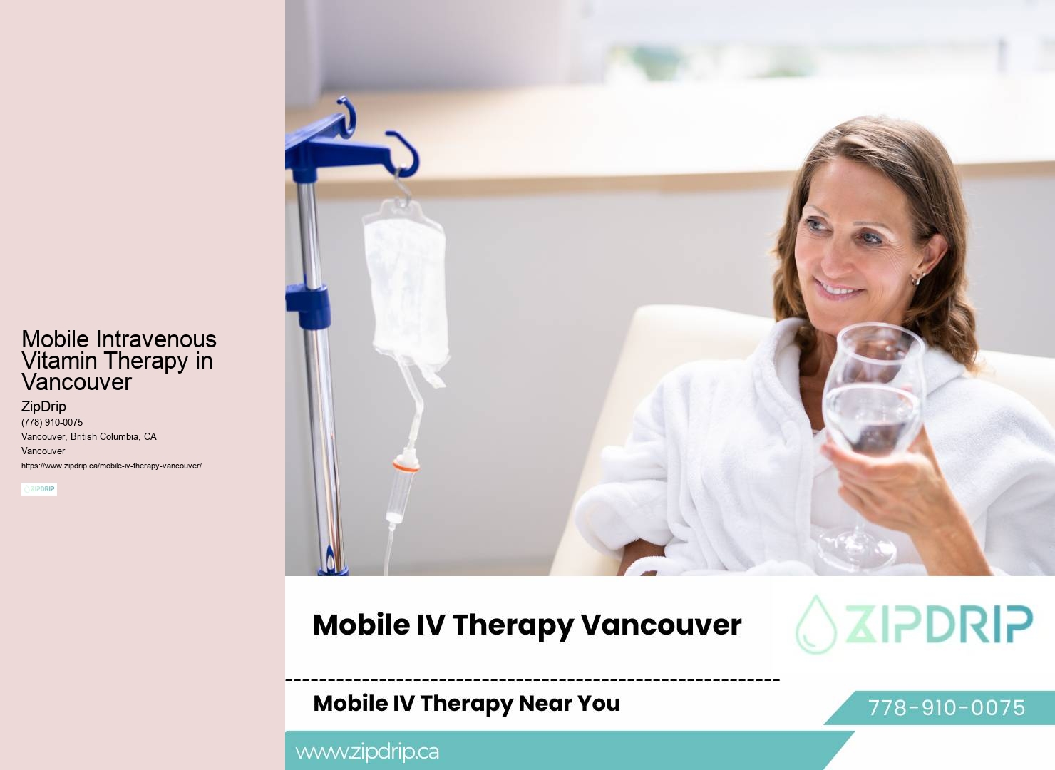 Mobile IV therapy solutions Vancouver