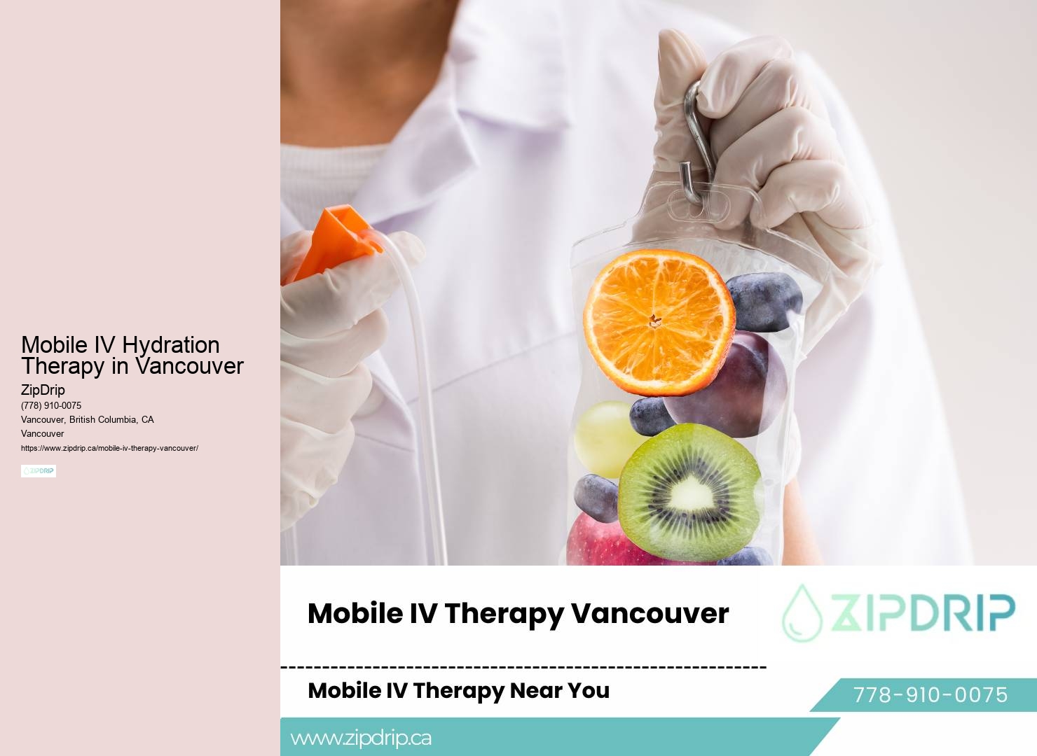 IV infusion drip Vancouver