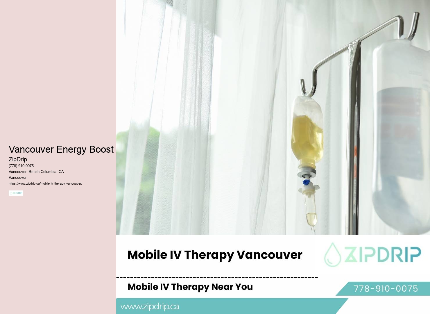 Mobile Intravenous Therapy in Vancouver