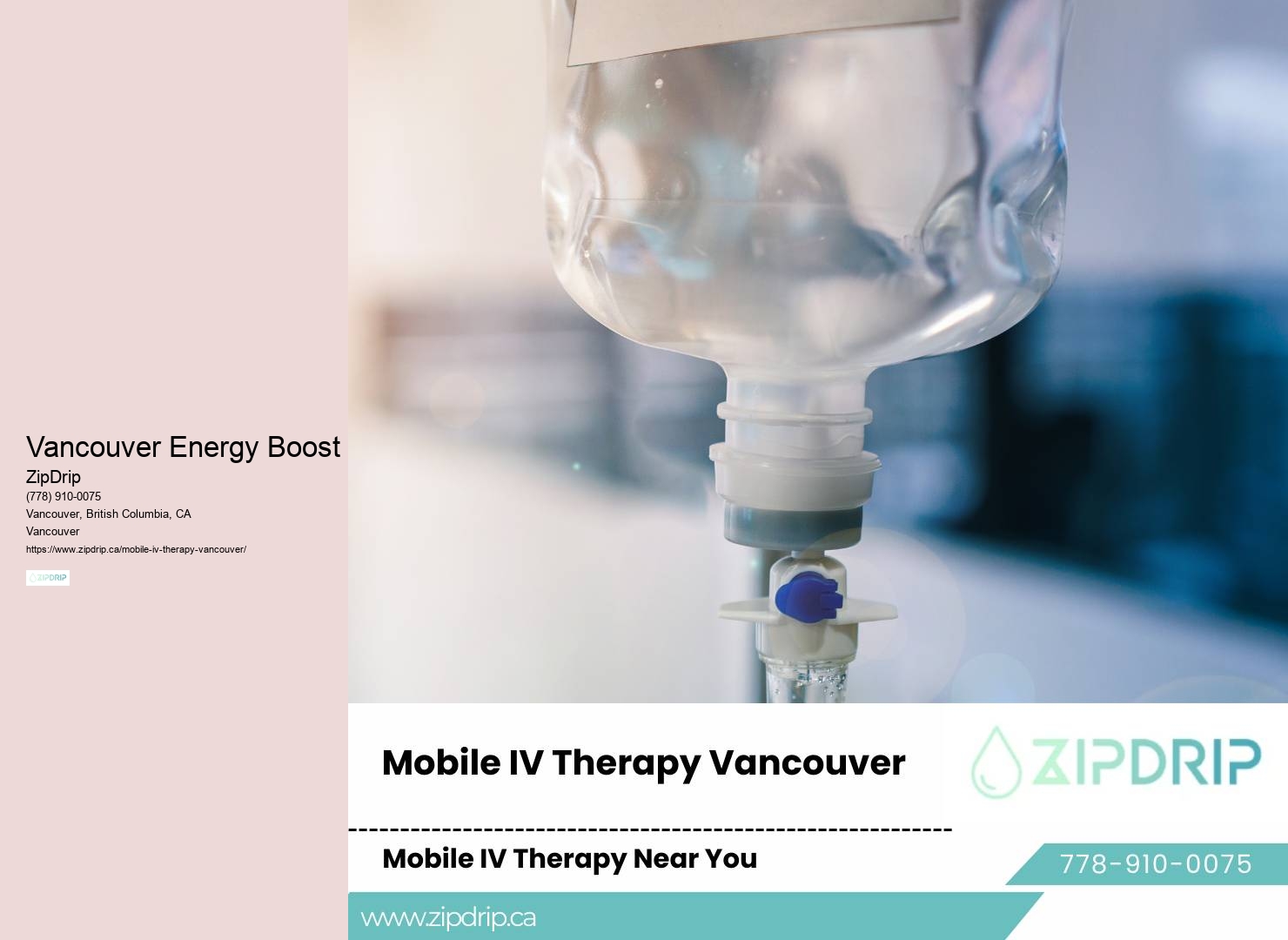 Mobile IV hydration for Vancouverites