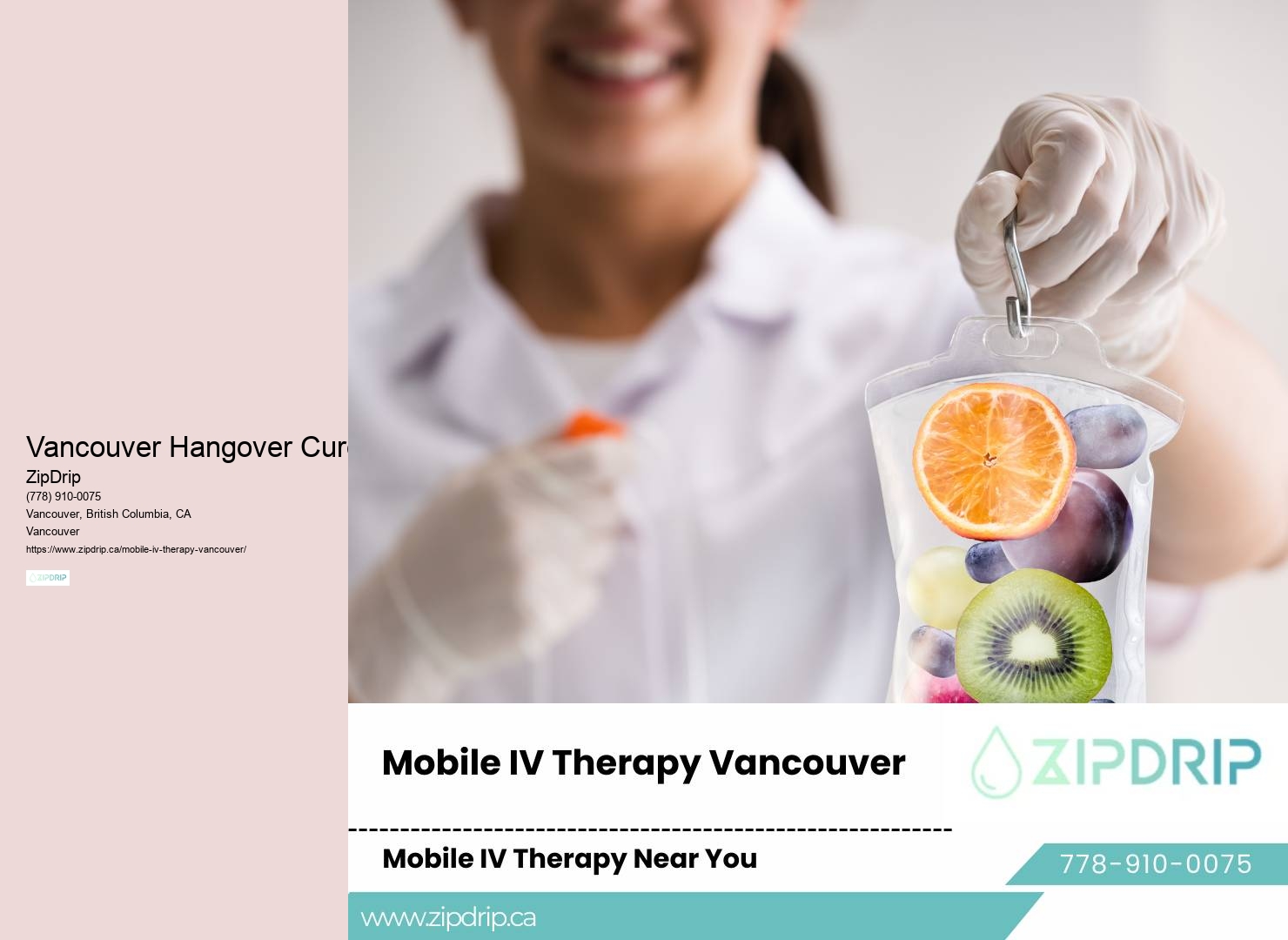 Exceptional Vancouver's Convenient IV Drip Solutions