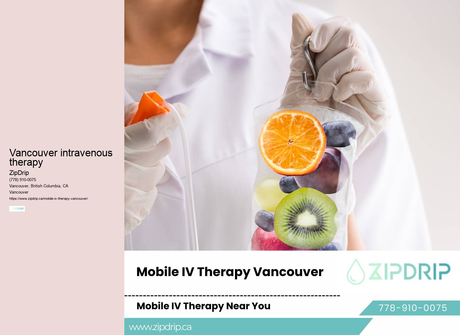 Vancouver IV infusion drip