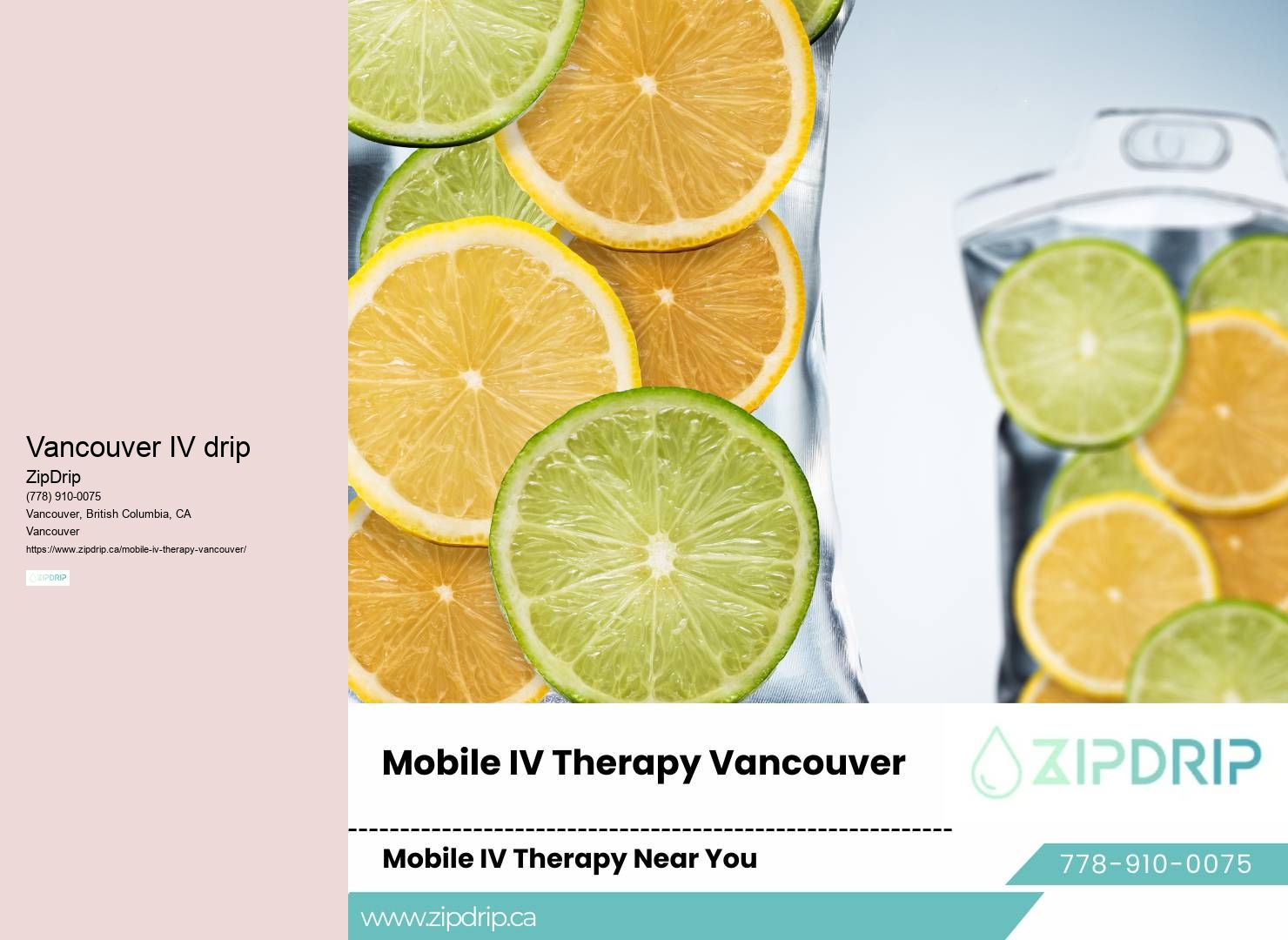 Fast On-the-Go IV Infusion Solutions in Vancouver